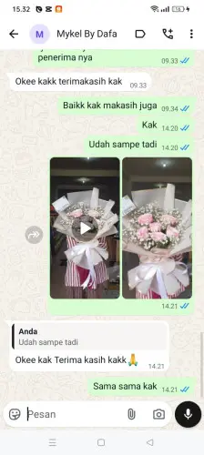 Testimonial Buket Bunga ciherangjaya