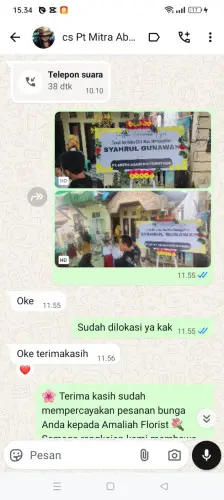 Testimonial Papan Bunga ciherangjaya