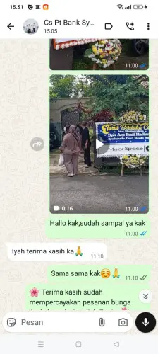 Testimonial Papan Bunga ciherangjaya